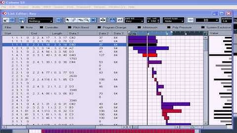 Cubase SX 3 Tutorial - Lesson 29: List Editor