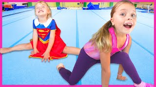 Impossible Gymnastics Challenge In My House Kin Tin Teaches Dad How To Do Big Gymnastics Tricks