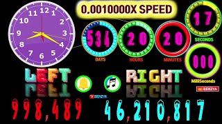 RIGHT(36) and LEFT(36) countdown timer  alarm🔔Speed feeling