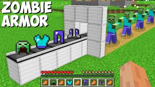 The MOST SECRET WAY TO GET ZOMBIE ARMOR in Minecraft ! SUPER ZOMBIE ITEMS !