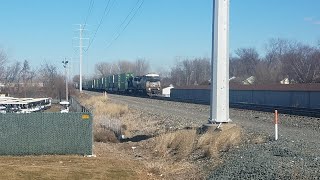 2 Trains NS Chicago Line Holland, OH. 3-23-18