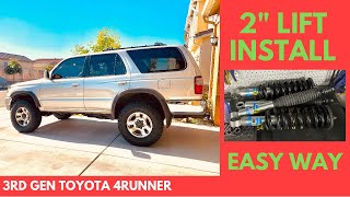 3rd Gen Toyota 4Runner 2' Lift Install  Easiest Way To Install A Lift