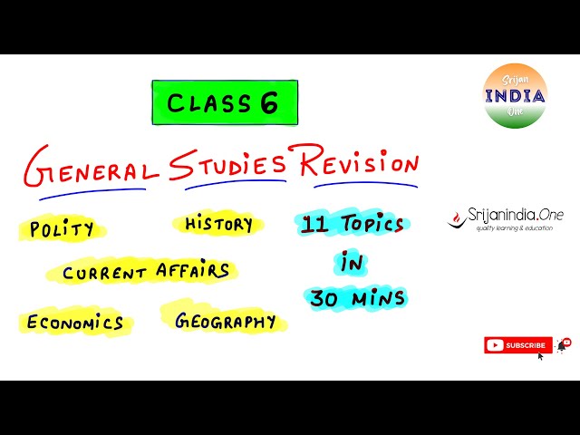 GS Class 6 | Prelims 2022 | Srijan India One class=