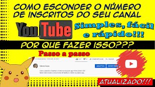 Como esconder/ocultar número de inscritos no youtube - Por que fazer isso [ATUALIZADO] screenshot 2