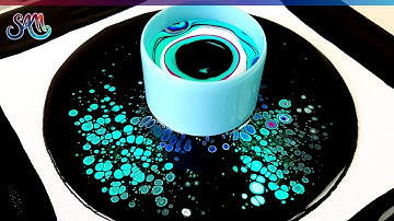 CELLS Go Wild - Moet je zien! Open Cup Acryl Giet GALAXY🌌 Easy Fluid Art | Abstracte diepe ruimte