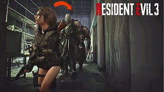 Nemesis Chases Hunk Jill in Construction Area  - Resident Evil 3 Remake