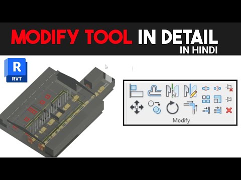 Modify Tools In Revit Architecture Expalained In Hindi/Urdu | Revit Toturial For Beginners