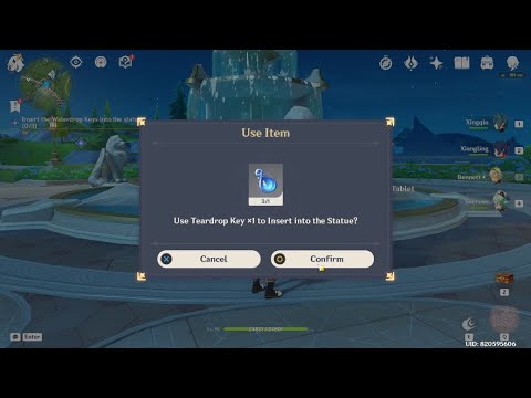 Insert the Waterdrop Keys into the statue (0/3) - Within the