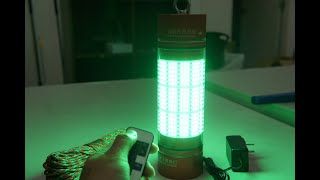充電式 強力LED集魚灯 グリーン テスト動画