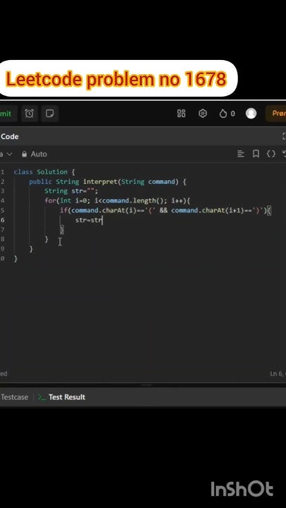 Goal parser interpretation | Leetcode problem solving #leetcode #java # ...