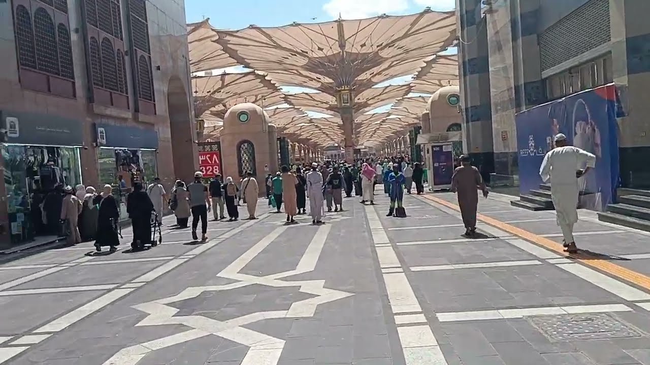 الطريق من فندق اودست المدينة الى ساحة المسجد النبوي 