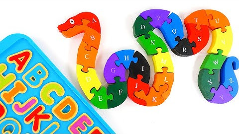 Learn ABCs with Puzzle Snake and Toy Cookies | Educational Video for Toddlers