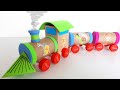 Como hacer un Tren con tubos de papel de baño. Manualidades para niñ@s con reciclaje faciles