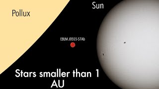 Stars with radii smaller than 1 AU • Size comparison