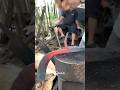 the process of making a tapping knife with a sharp point #blacksmith #iron #metalwork #usa