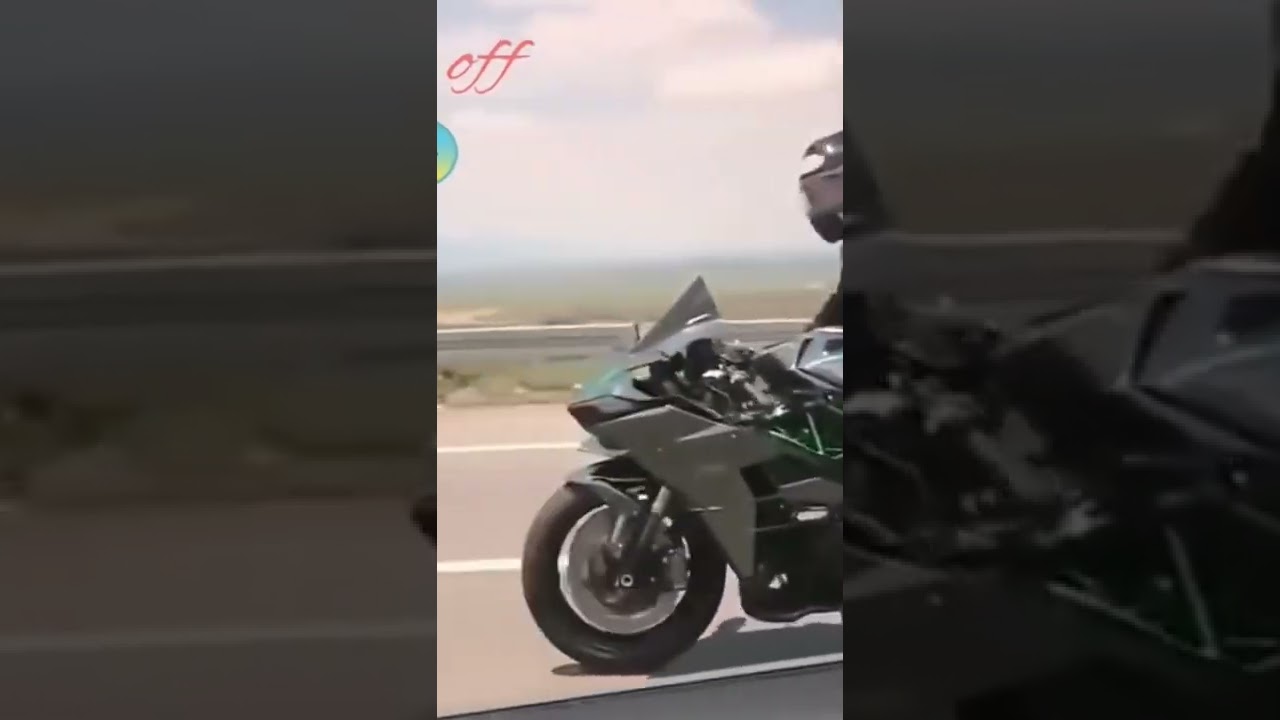 mood off bike ride Kawasaki ninja h2 vs ferrari Never underestimate the Ninja H2 