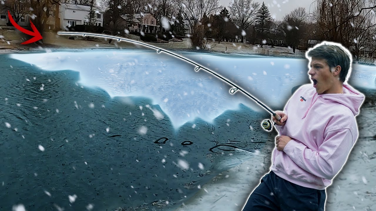 I Went Fishing DURING AN ICE STORM!! (BAD IDEA)