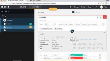 Restlet Client (f.k.a DHC) - Scenario with assertions