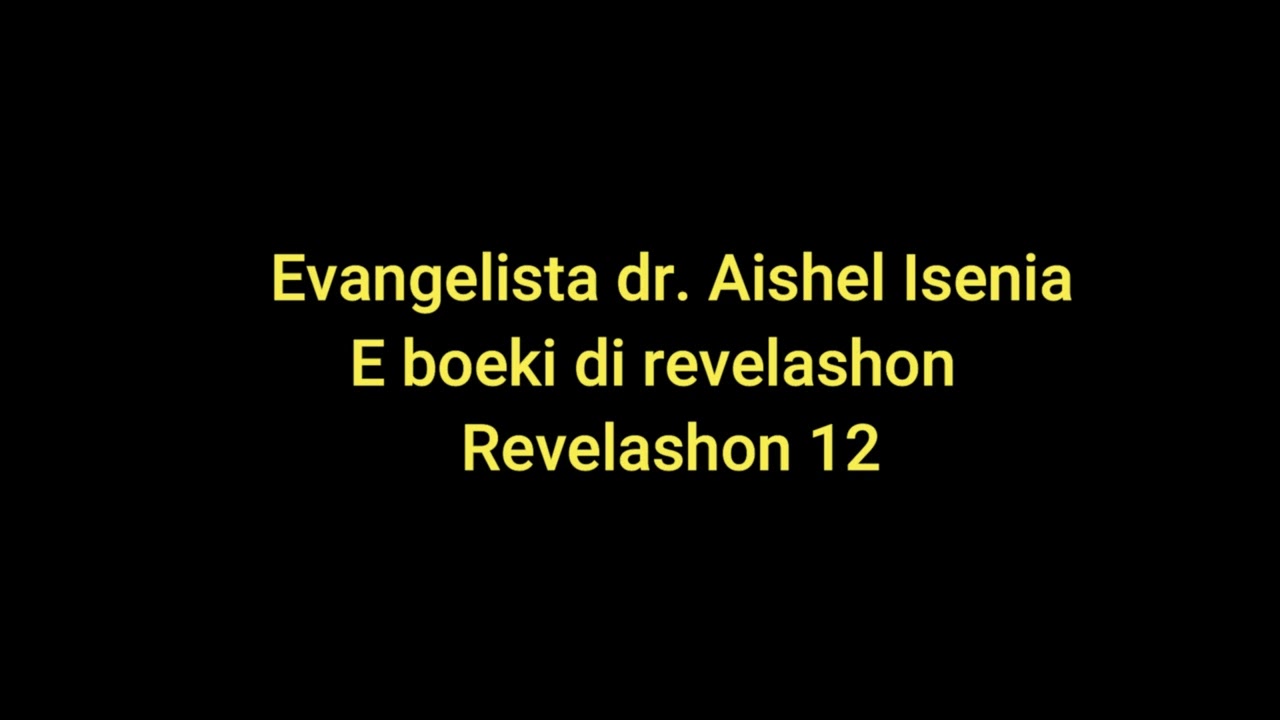 Dr  Aishel Isenia "E boeki di revelashon"