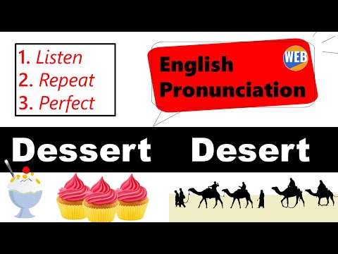 📌Dessert vs Desert 💬Pronounce these words CORRECTLY