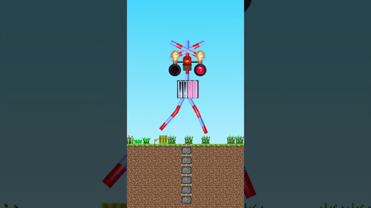 仕掛けられた罠で空高く飛ばされてしまう踏切たち #Shorts