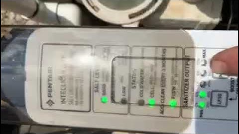 How to change self-cleaning cycle on Pentair intellichlor IC40 salt cell