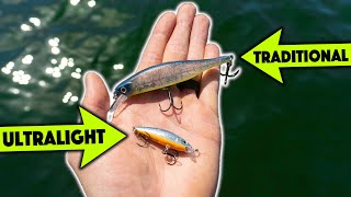 Multispecies Fishing With JERKBAITS (Ultralight Vs Traditional)