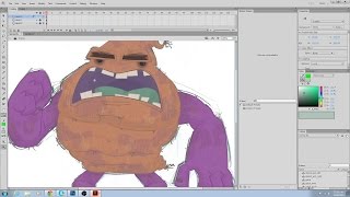 Creating a character in Flash - Time Lapse