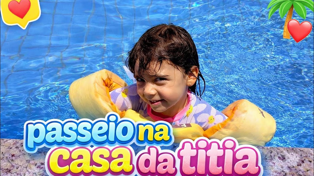 Diversão, parque e muita piscina na casa da titia VLOG