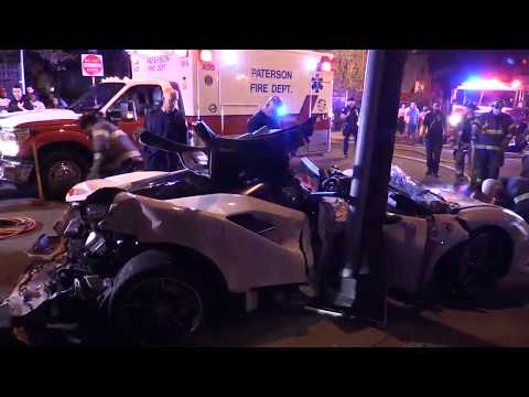 paterson-nj-fire-dept-operates-at-an-accident-a-ferrari-wrapped-around-a-pole-with-victim-trapped