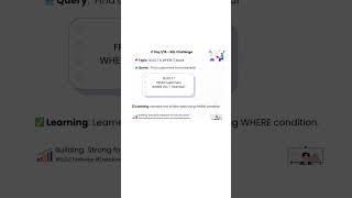 Day 1 SQL Challenge 🚀 | SELECT &amp; WHERE | Beginner SQL  #dataanalytics  #youtubeshorts #sql