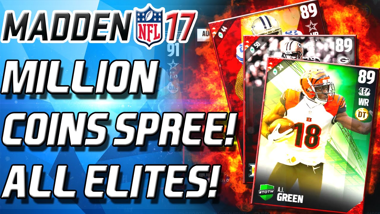MILLION COIN SHOPPING SPREE! ELITE BUKAKE! - Madden 17 Ultimate Team