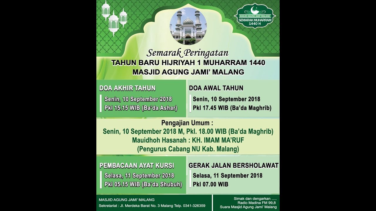 PEMBACAAN AYAT KURSI 360 X AWAL TAHUN BARU MUHARRAM 1440 H SELASA PEMBACAAN AYAT KURSI 360 X AWAL TAHUN BARU MUHARRAM 1440 H SELASA