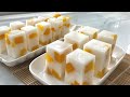 Mango and coconut milk jelly cake without cornstarch