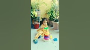 learn Colors with stacking rings💗💜❤️💛🧡💚💙 | 2 years old baby👶