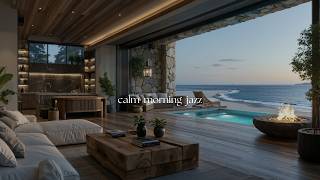 Calm Morning Jazz In A Luxury Cabin | Smooth Fall Jazz In Peaceful Wooden Cabin For Relaxing Mood