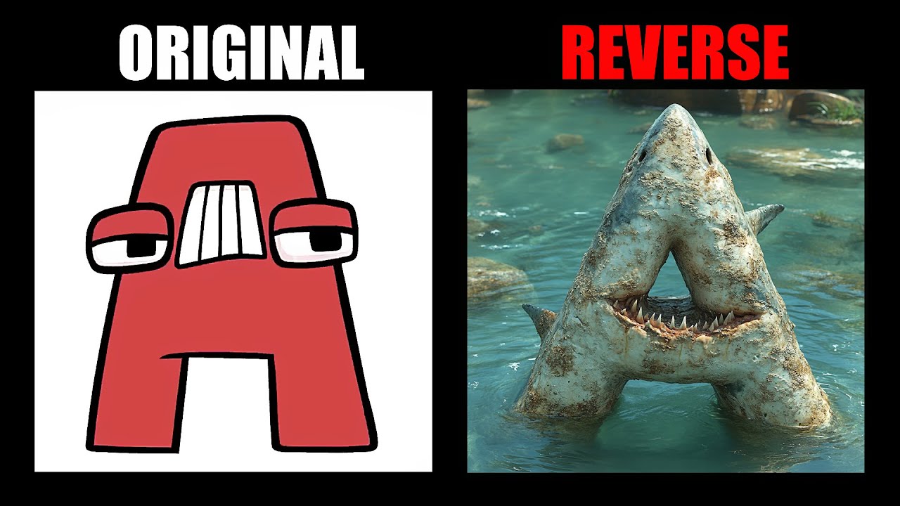 Reverse Alphabet Lore But The SHARK (A-Z...) - Alphabet Lore Meme Animation - TD Rainbow