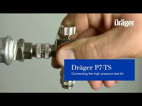 Dräger P7-TS: Connecting the high pressure test kit