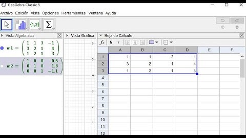 Comprobación sistema de ecuaciones 3x3 GeoGebra (Gauss Jordán)