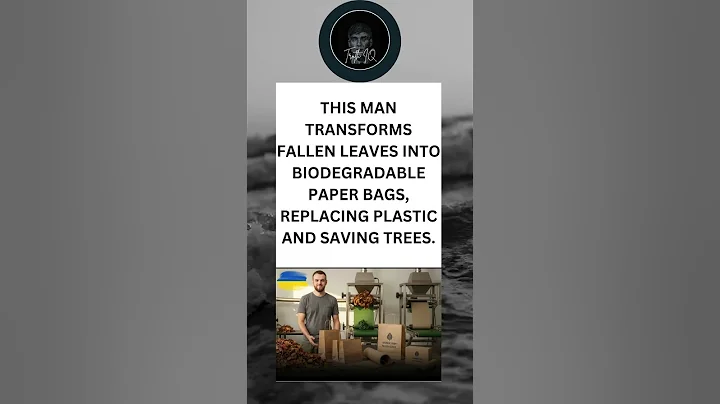 THIS MAN TRANSFORMS FALLEN LEAVES INTO BIODEGRADABLE PAPER BAGS, REPLACING PLASTIC AND SAVING TREES.
