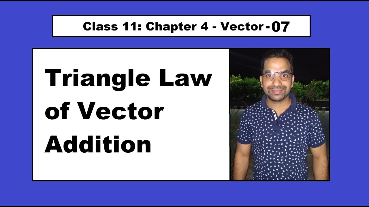 Class 11 Chapter 4 || VECTOR 07 || Triangle Law of Vector Addition ...