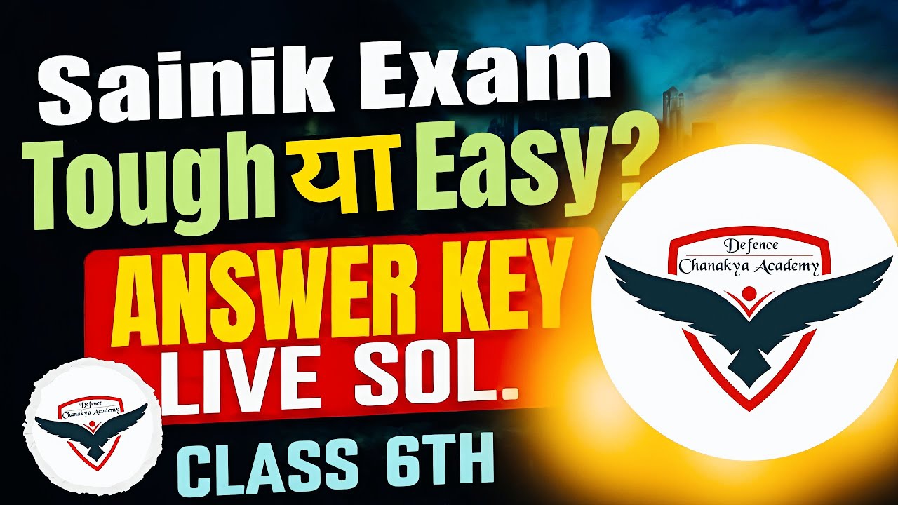 Sainik School Class 6 LIVE Paper Solve 🔴 | Aaj Ka Paper Full Solution 