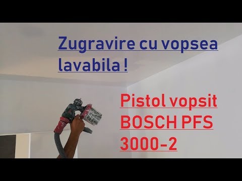 Aplicare vopsea lavabila pe tavan si pereti cu pistol de vopsit Bosch PFS 3000-2