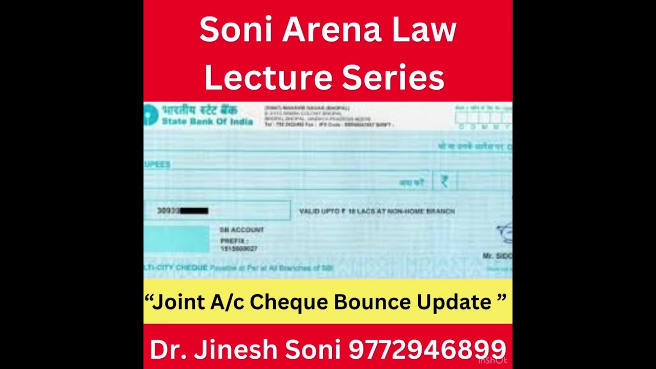 Joint Account Cheque Bounce Case | Section 138 NI Act Explained | Dr. Jinesh Soni 2025