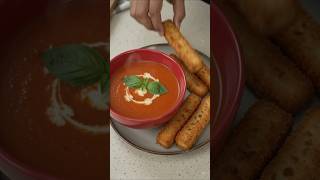 ?️ Rainy Day Special! Hot Tomato Soup & Crispy Cheese Sticks ☔? #Shorts