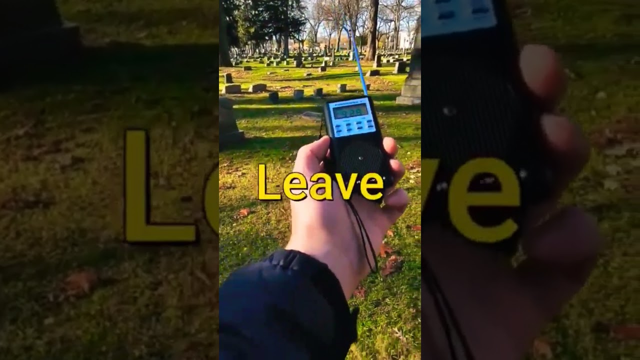 Voices Heard during this intense 😳  spirit box session at this Haunted 👻 Cemetery #shorts