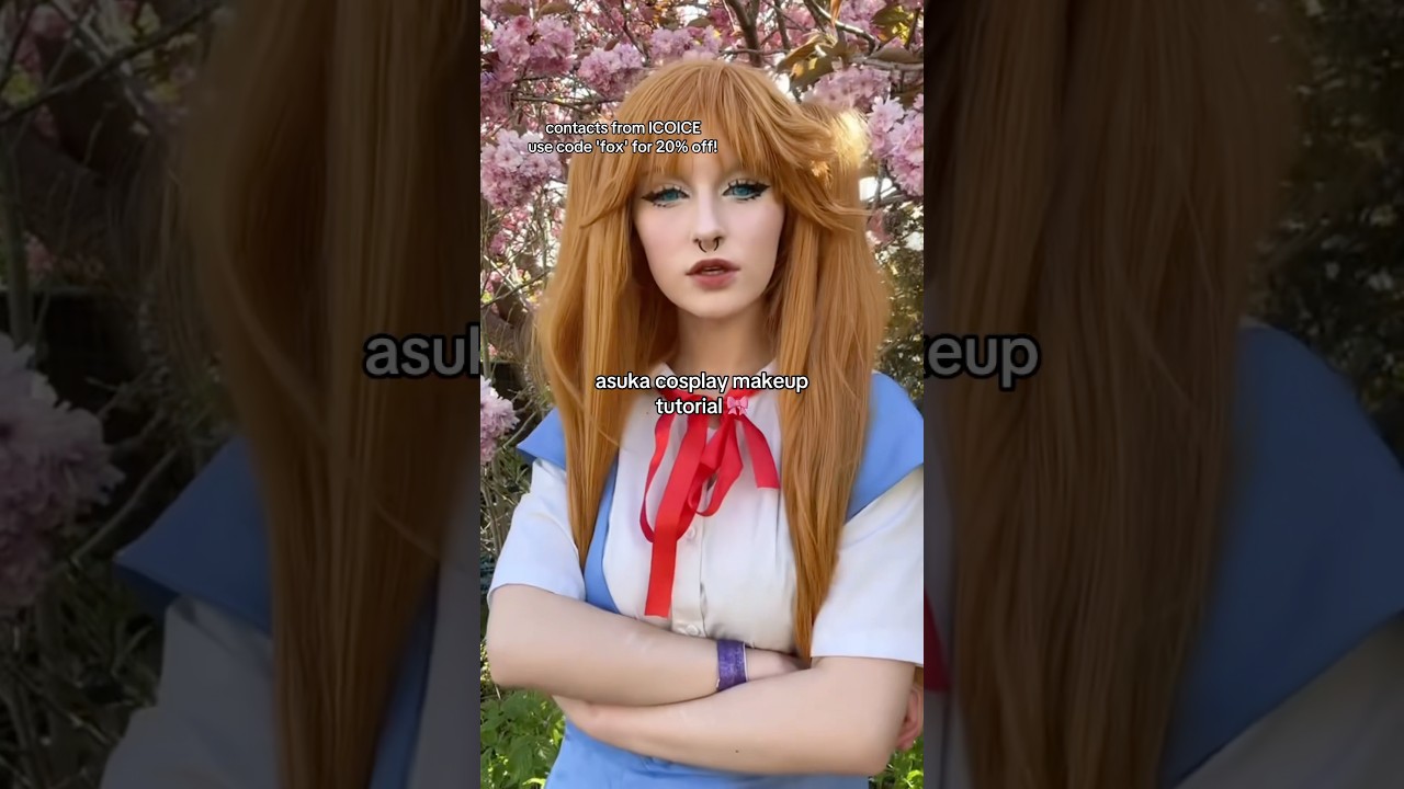 asuka cosplay transformation #evangelion  #makeuptutorial #mua #cosplay #shorts #grwm #alternative