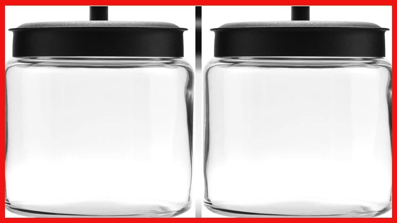 Great product -  Anchor Hocking 96 Ounce Mini Montana Glass Jar with Lid (4 piece, black metal, dish