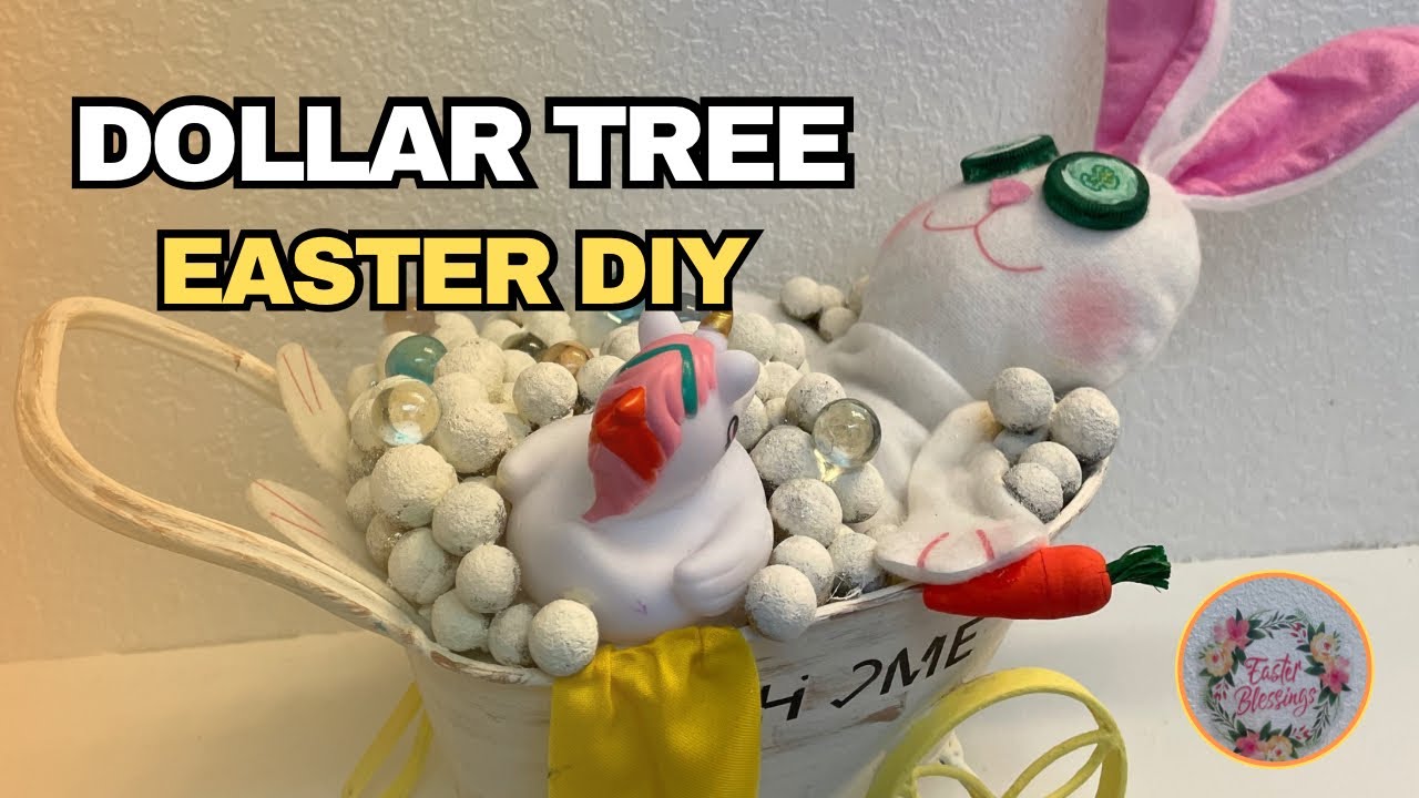Dollar Tree Easter DIY | Easter Bathroom Decor DIY - YouTube