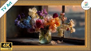 Beautiful Still Life Spring Flowers Frame TV Art | Elegant Vintage Gold Frame Art for TV | 10 Hours screenshot 4